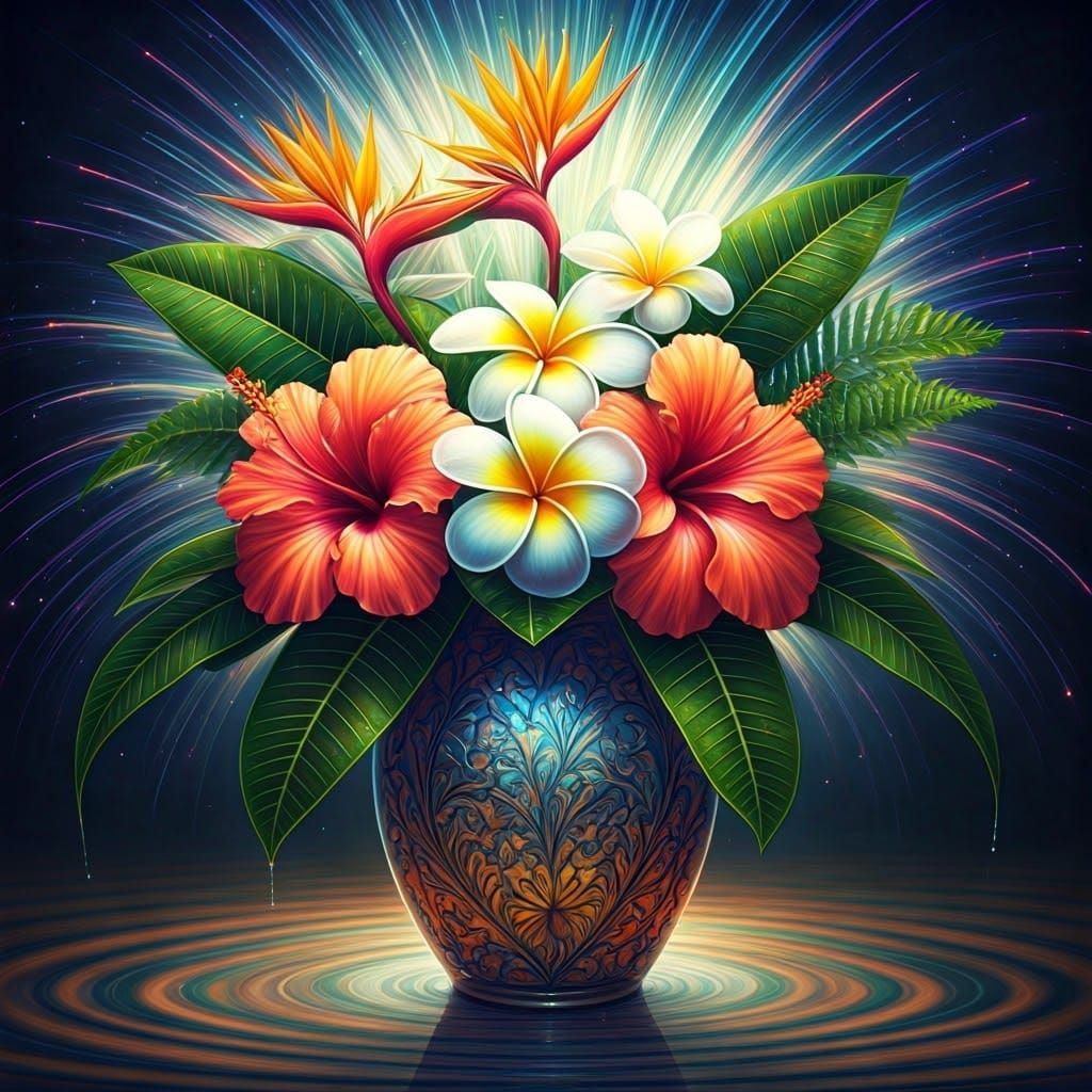 Radiating Tropical Flowers