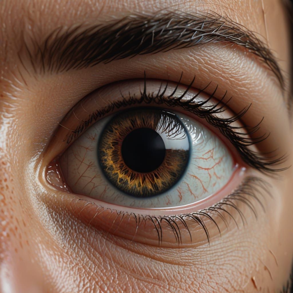 Hyperrealistic Portrait of a Student Studying Biology