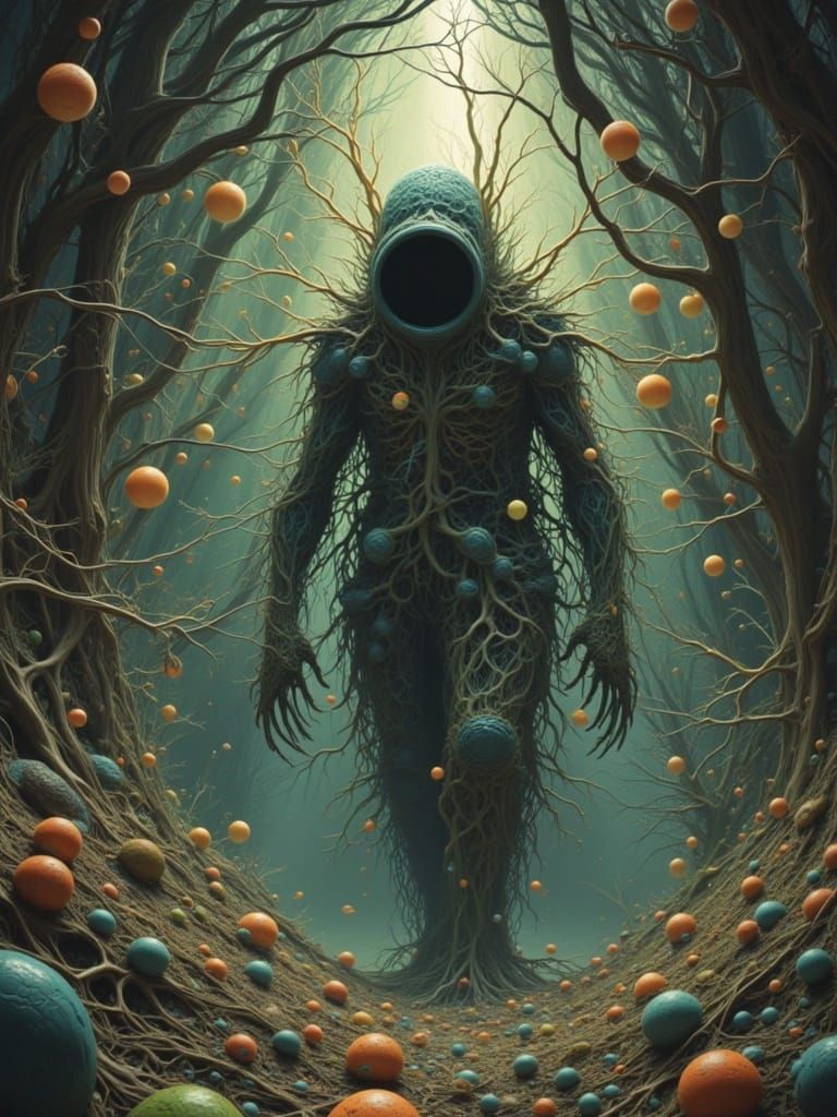 Non-Euclidian assassin lifeform in a liminal dimensional ape...