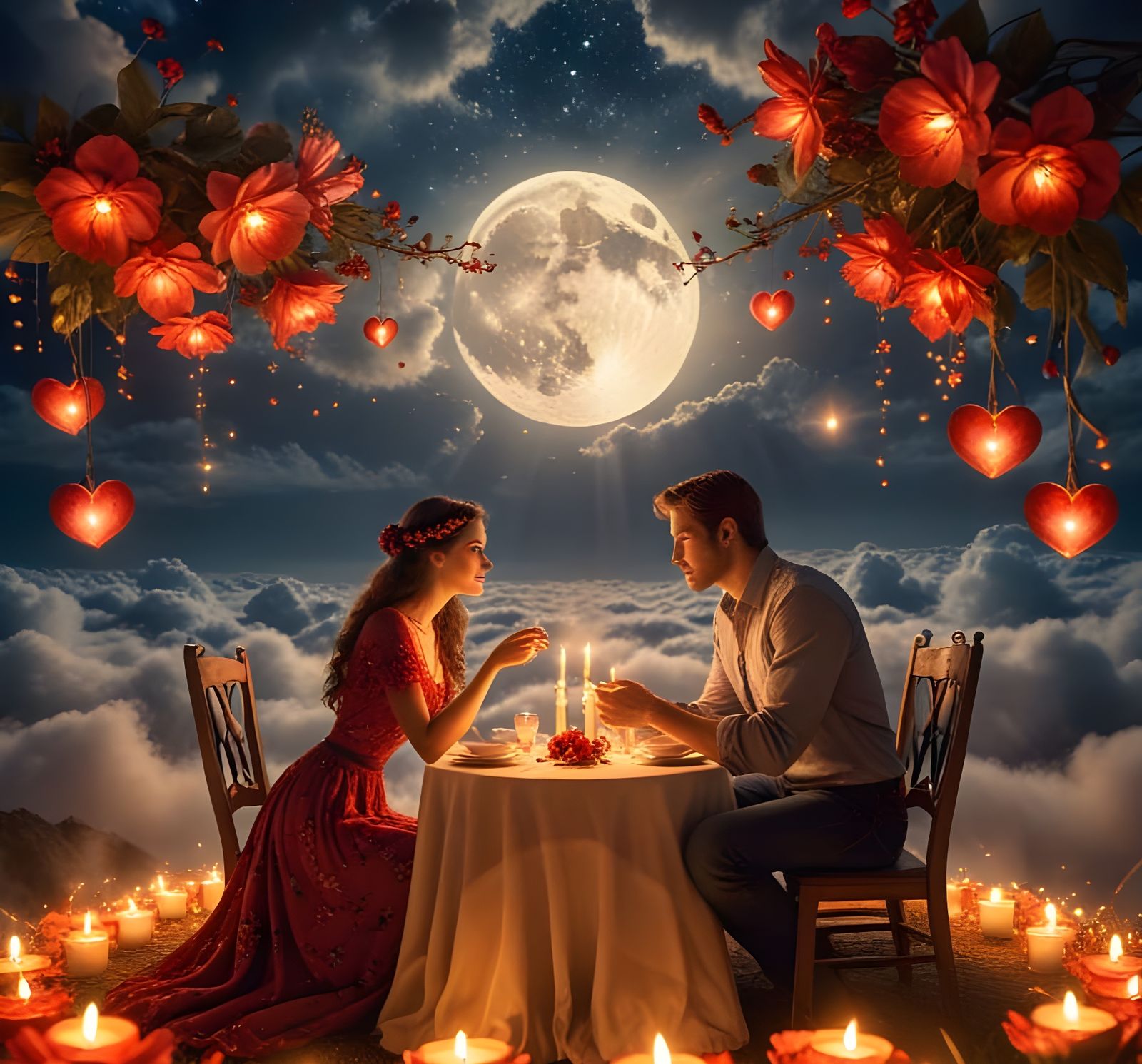 Romantic Cloudside Candlelit Dinner