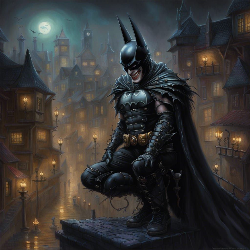 The Batman Who Laughs in Ethereal Fantasy Style