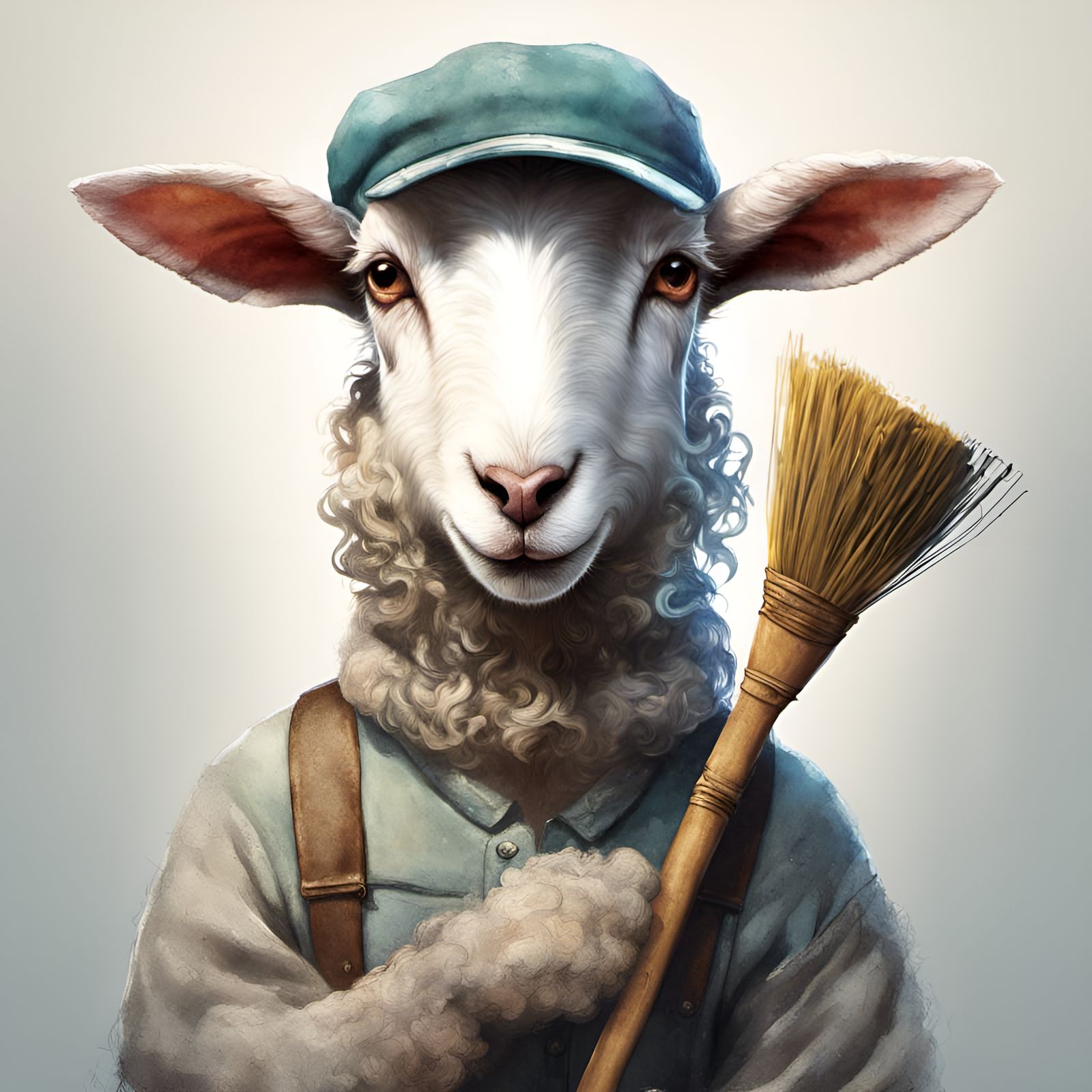 Adorable Sheep Portrait by Alex Ross