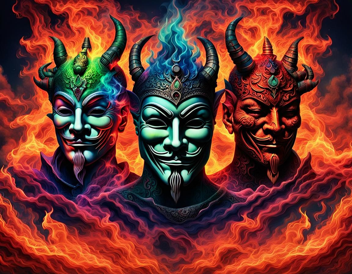 Anonymous Ray and Satan together