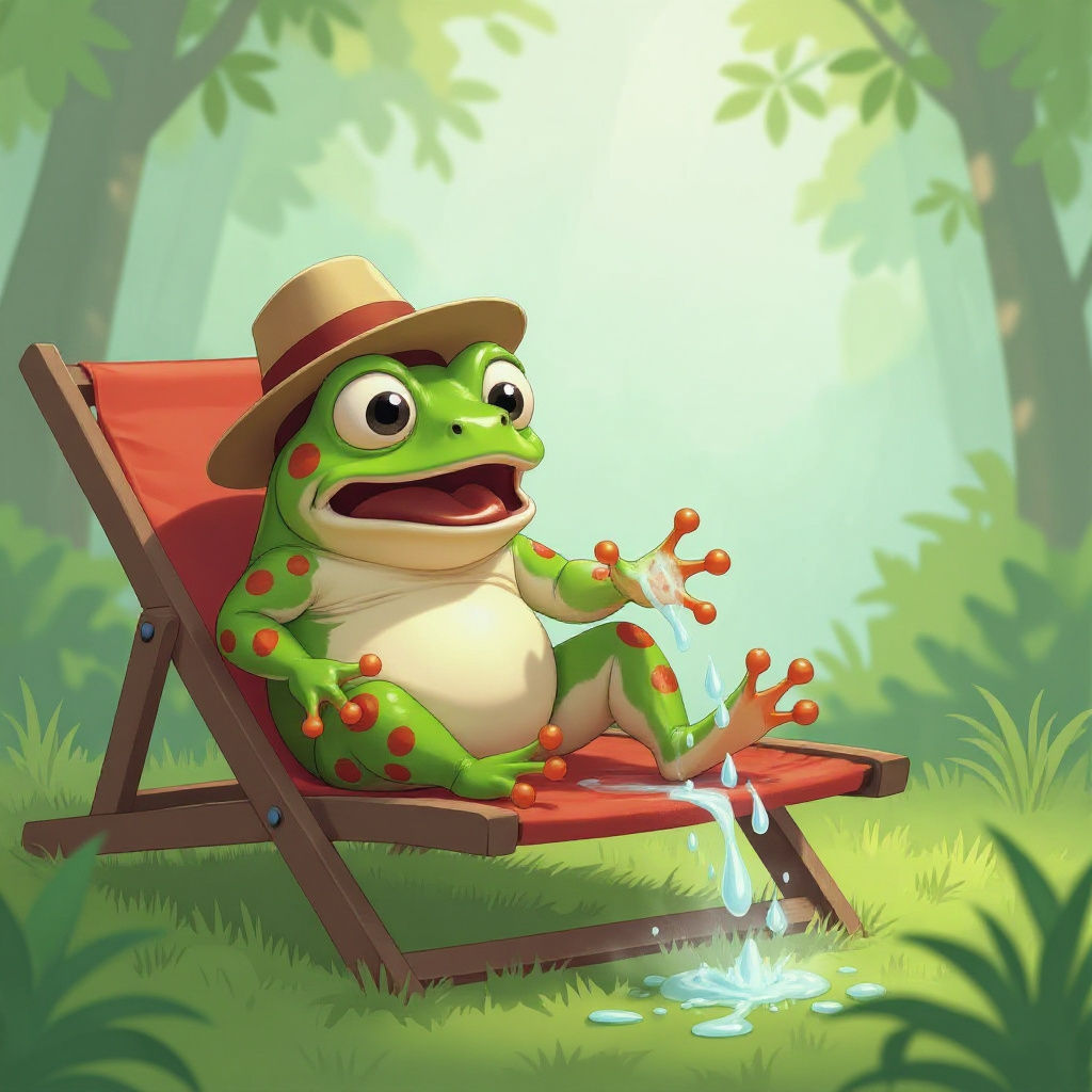 Startled Frog Interrupted by Raven