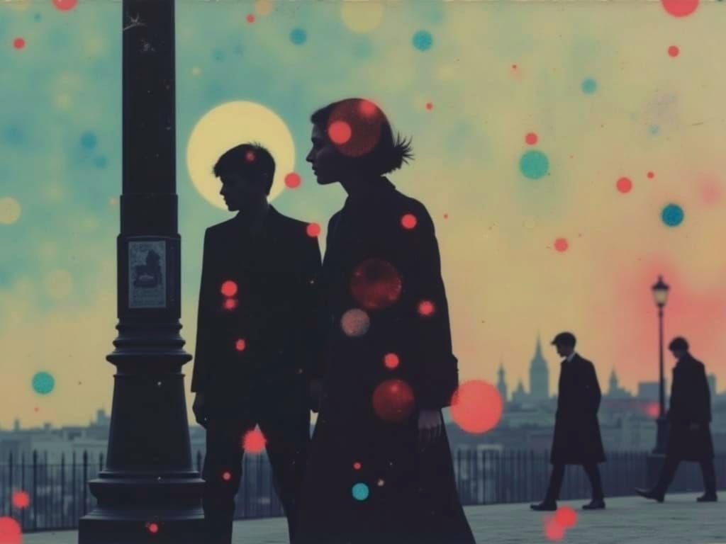 NYC Street Scene in Soft Focus Autochrome Style