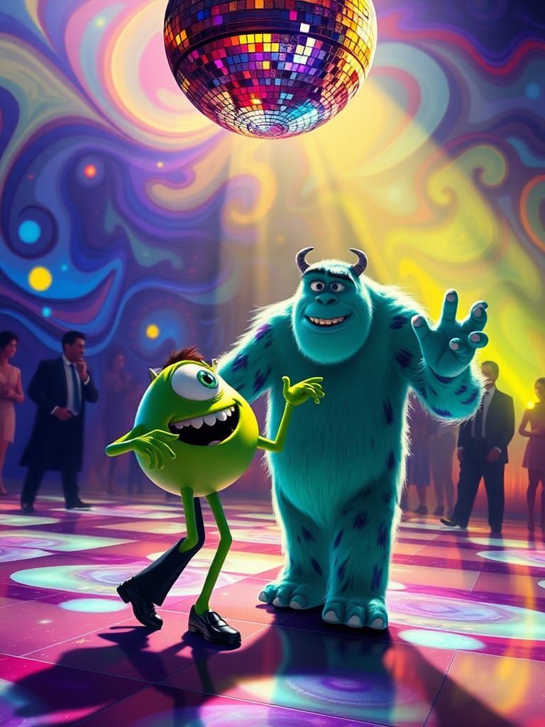 Mike and Sulley at Monsters University Prom