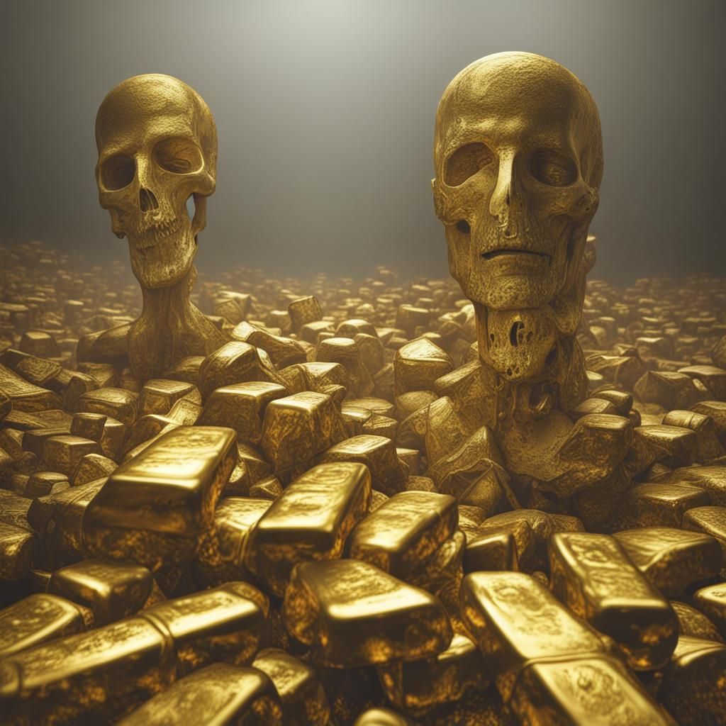 Eerie Golden World: A Bleak Still Life