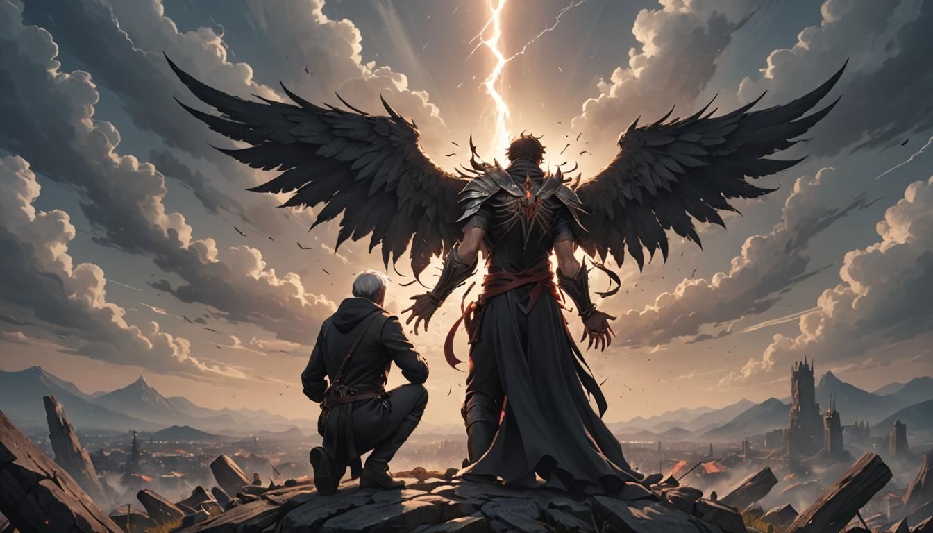 Man Attacked by Evil Self: 3D Anime Art