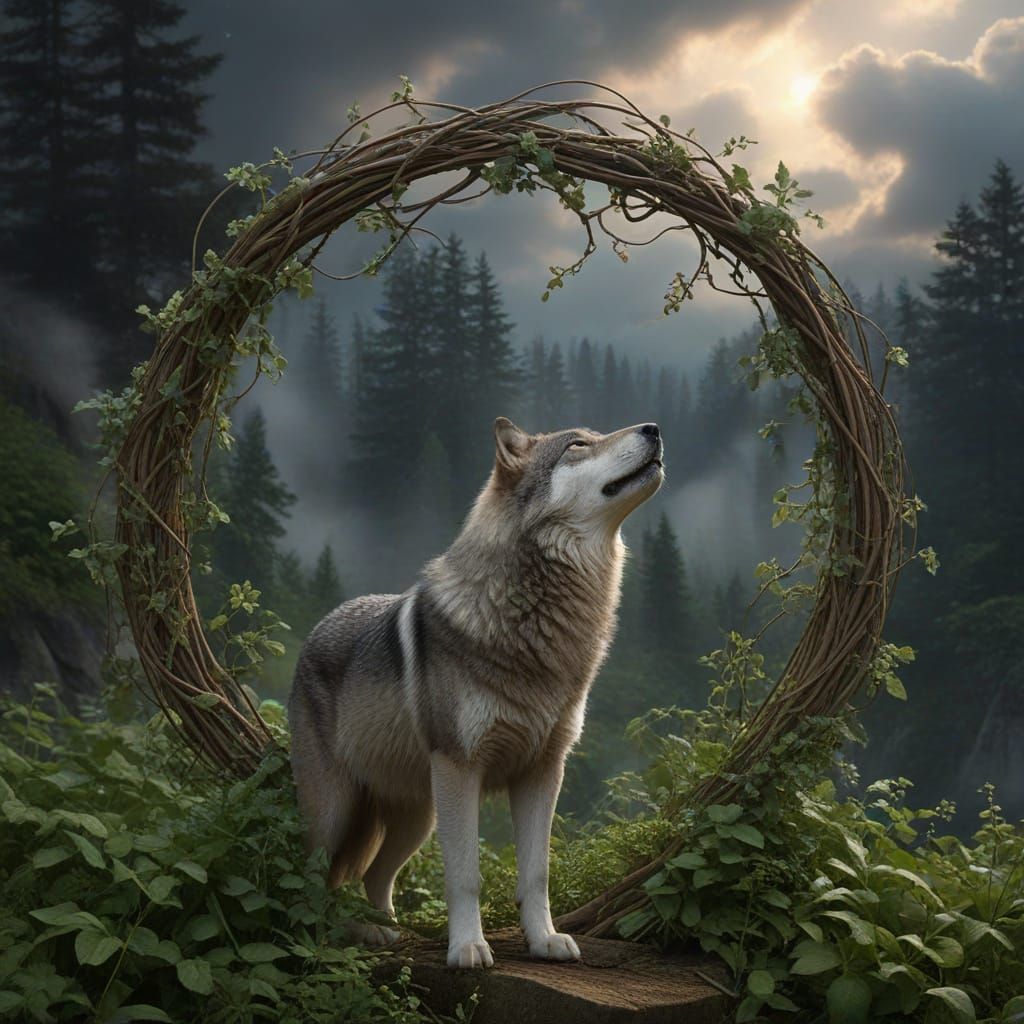 Ethereal Forest Dreamscape in Whimsical Style