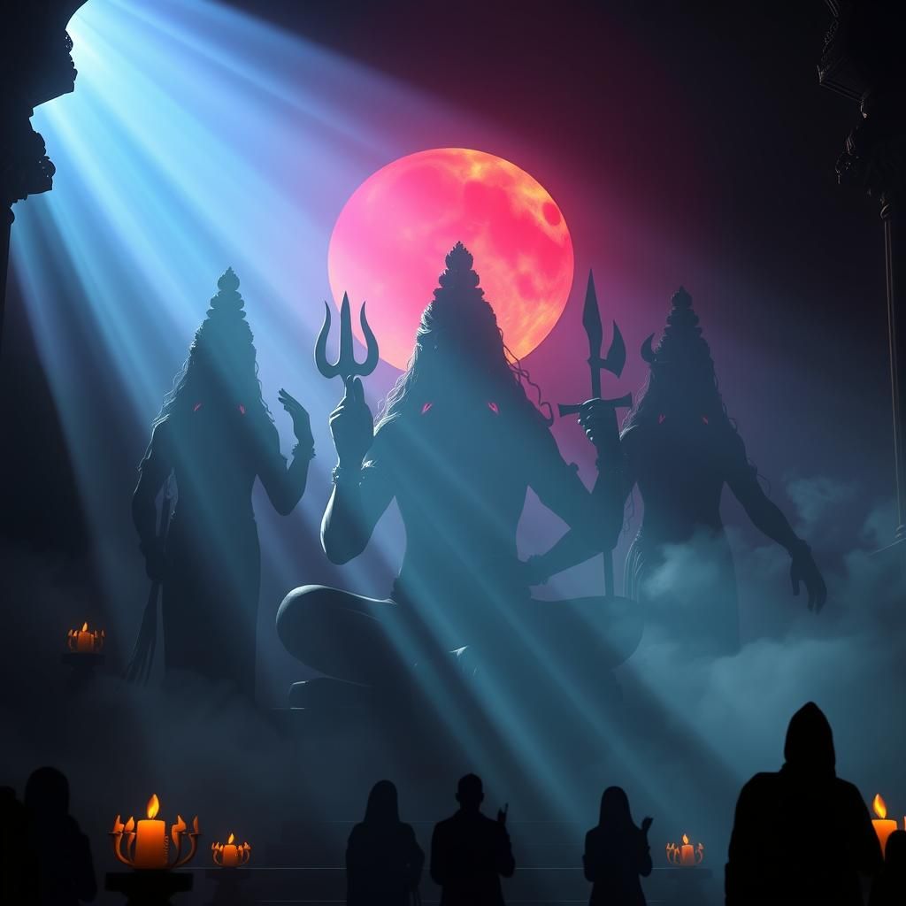 Bhagwan Shivji Divine Scene as Sticker Art