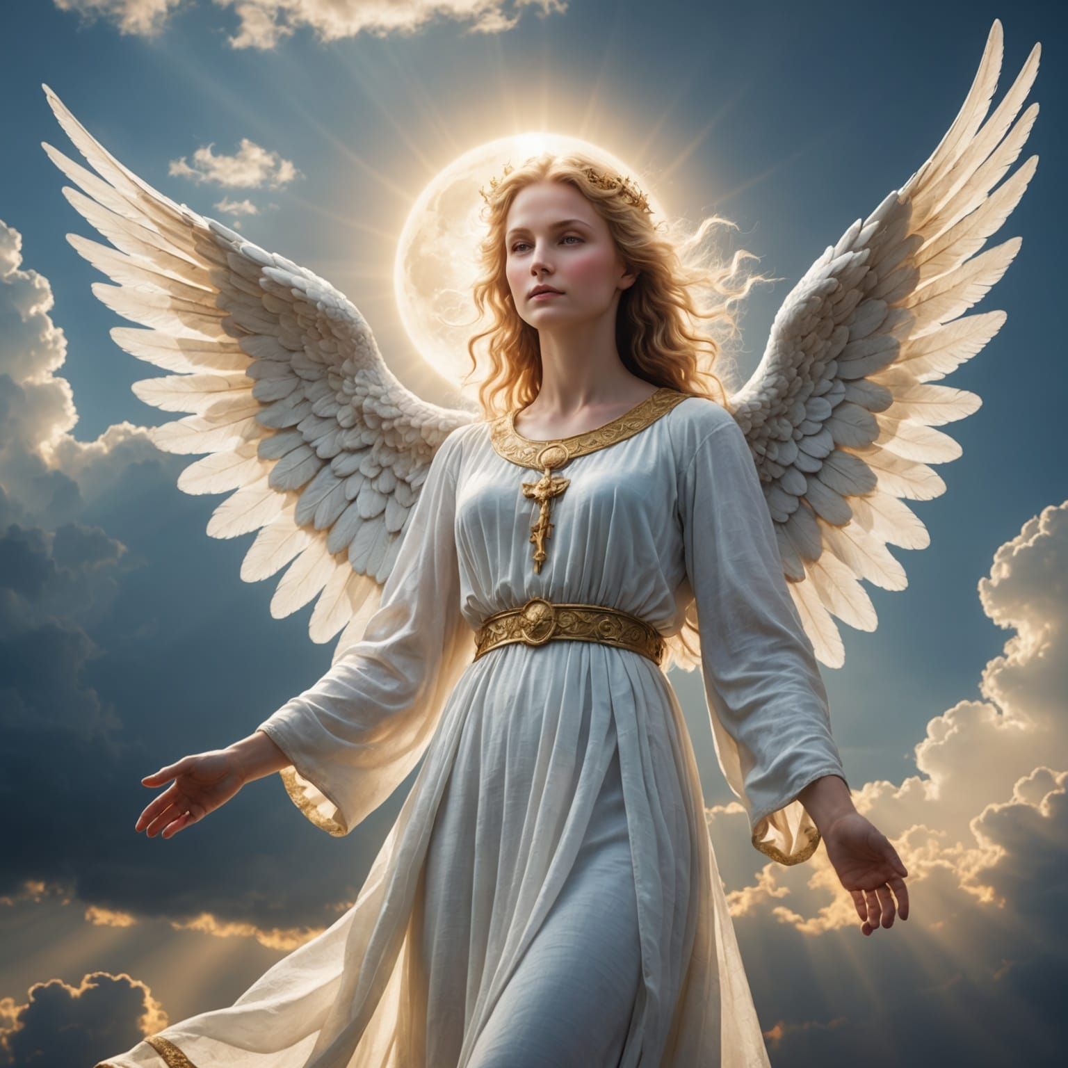 Radiant Angel in Divine Sunshine