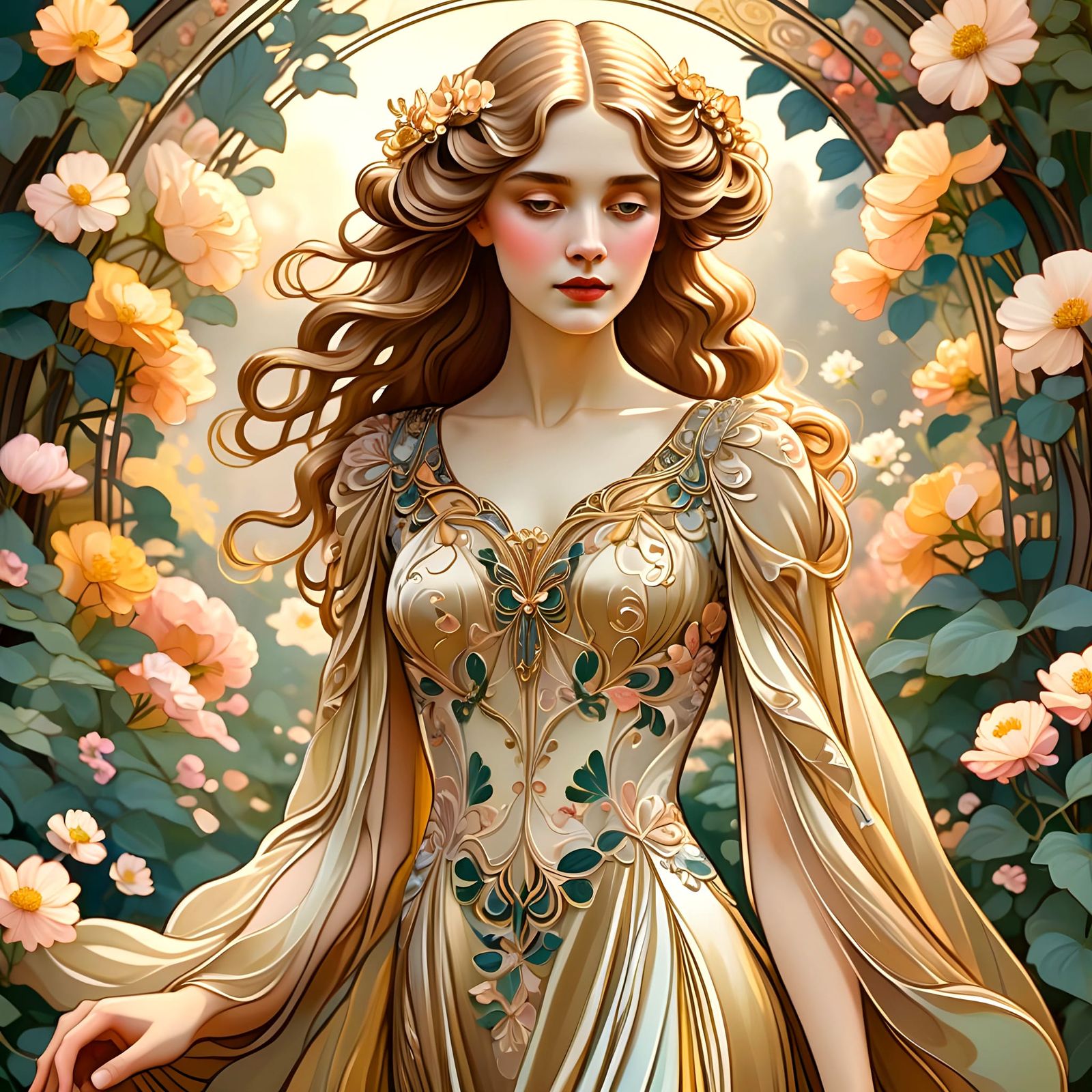 Detailed Portrait in Benda Style