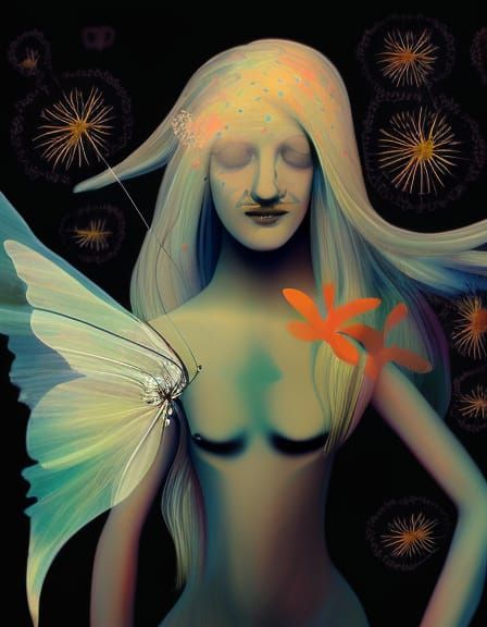 Dandelion Dreamscape: Surreal Abstract Art