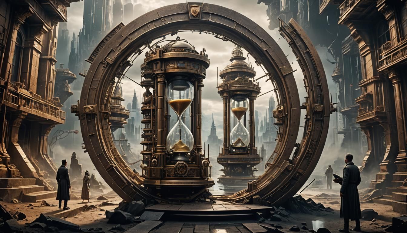 Time travel from the hourglass to the futuristic Portal