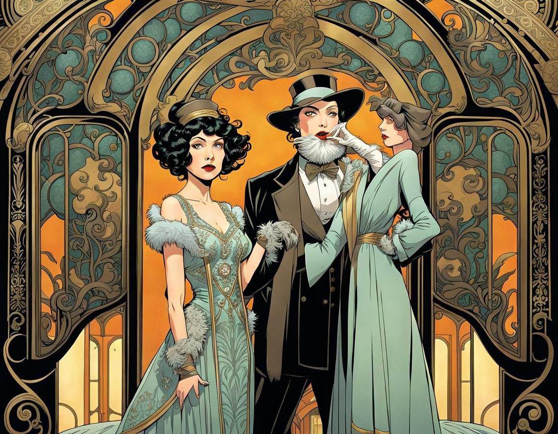Clue Series Reimagined in Art Nouveau Style