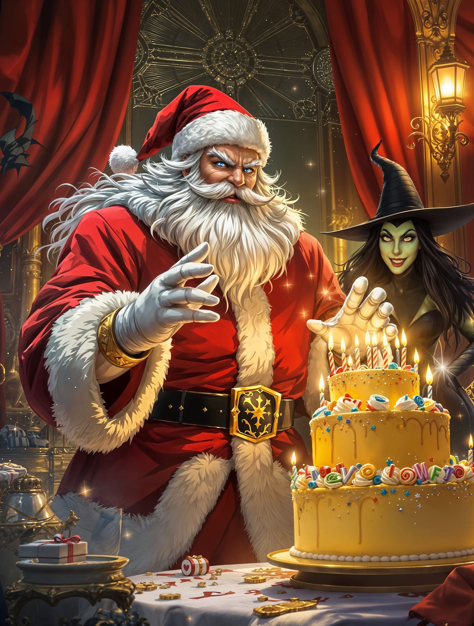 Anime-Inspired Santa Claus Celebrates Birthday in Style