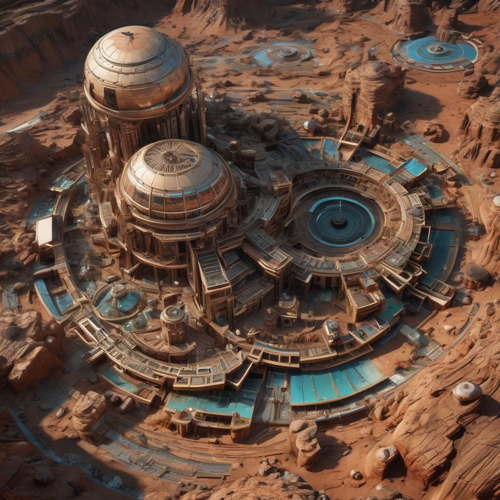 Parametric Architecture on Mars in Astral Style