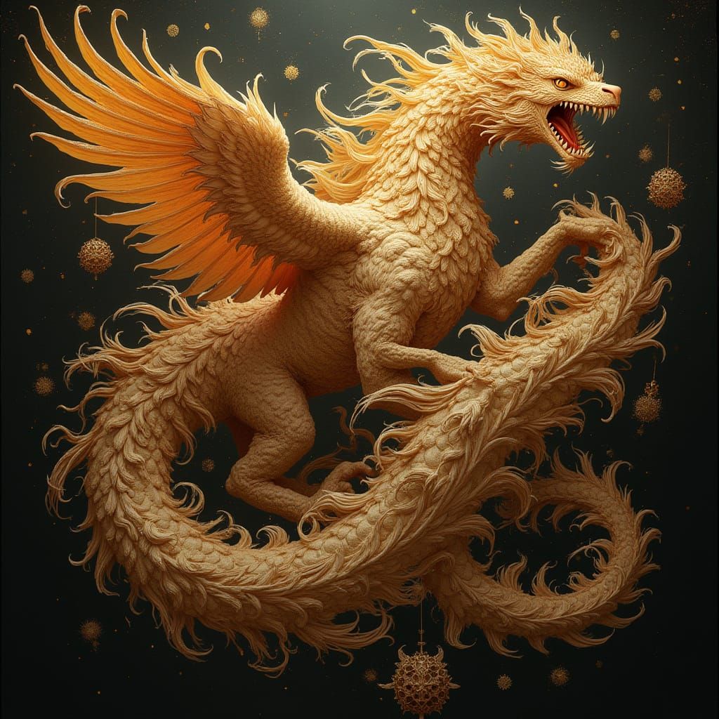 Mythical Creature at Lavish New Year's Eve Ball