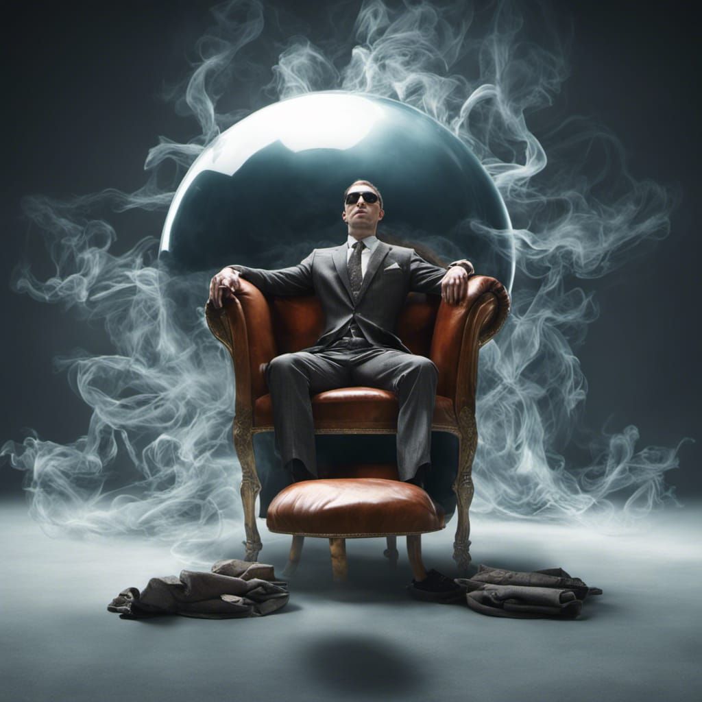 The Invisible Vapor Man in Atompunk Style