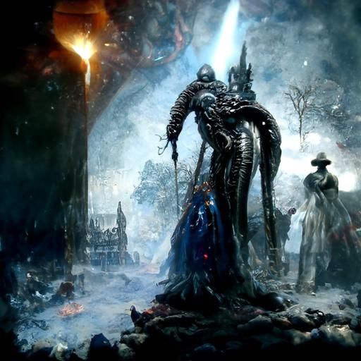 Ethereal Horror Landscape in Doré Style