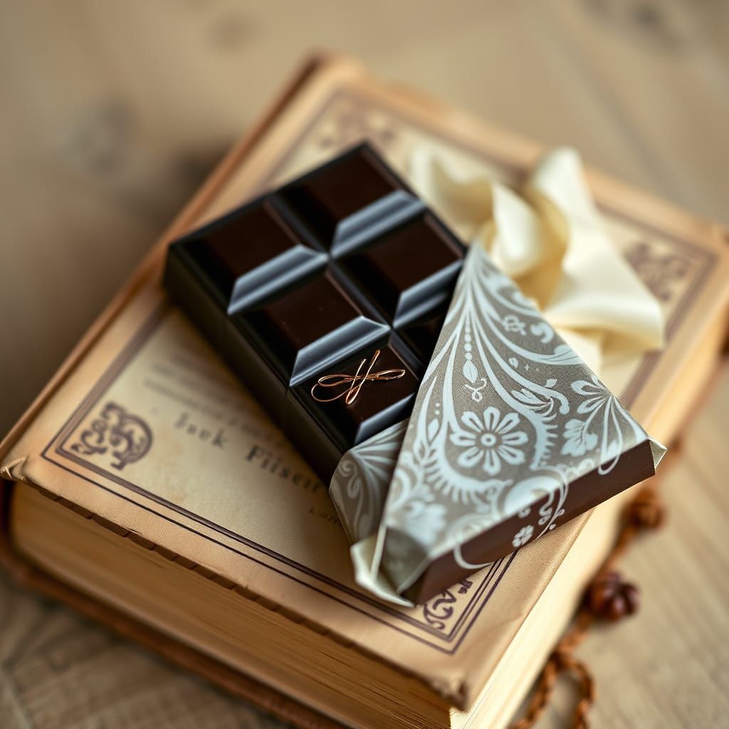 Dark Chocolate Treasure in Origami Style