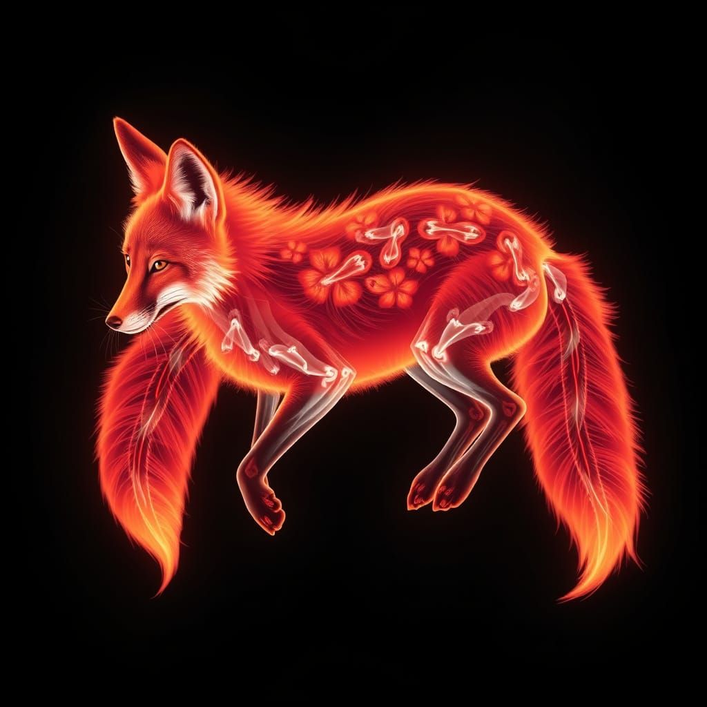 X-ray vector fox, motion bloom
