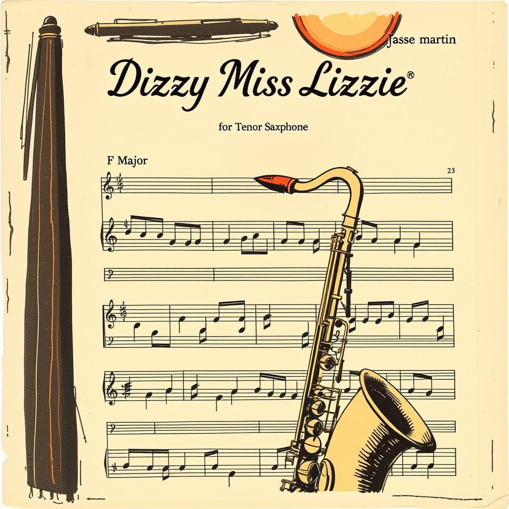 Vintage Sheet Music for Dizzy Miss Lizzie