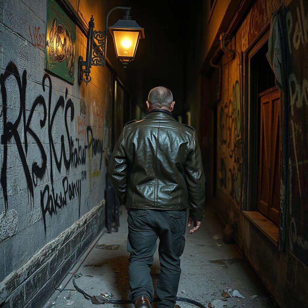 Eerie Alleyway: Urban Decay in Film Still