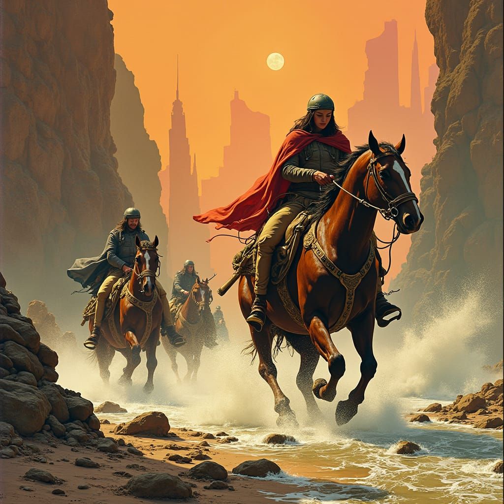 Vintage Jules Verne Illustration in Sepia Tones