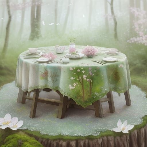 Enchanting Woodland Tea Party in Watercolor Style