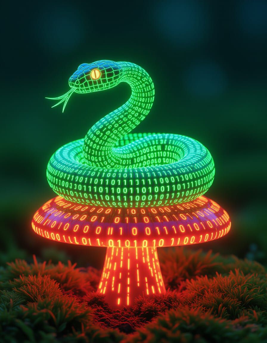 Binary code snake