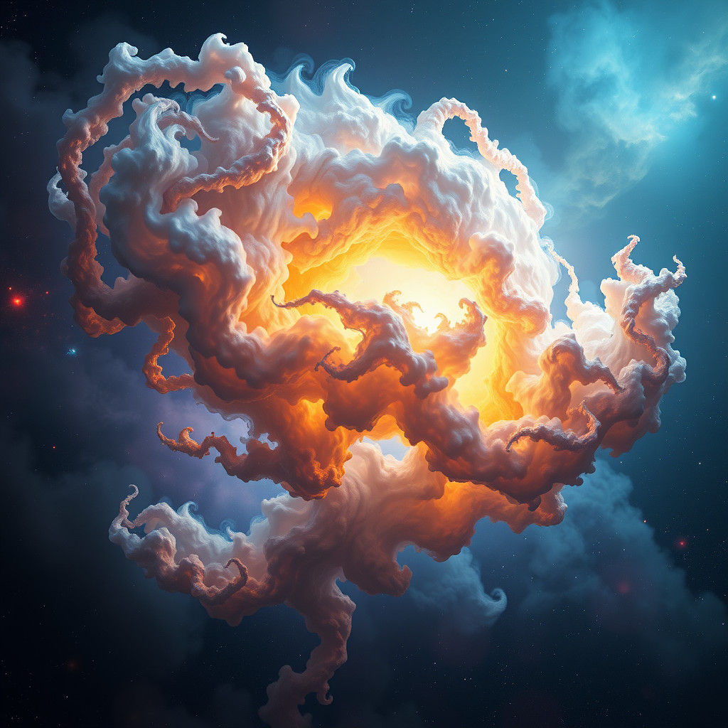 Frozen Nebula in Dreamlike Digital Art Style