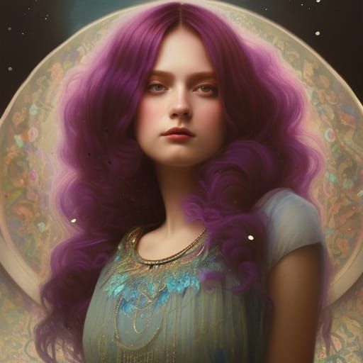 Princess with Sapphire Diadem in Renaissance Style