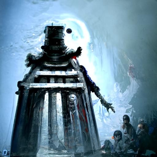 Horror Darlek from Doctor Who in Doré Style