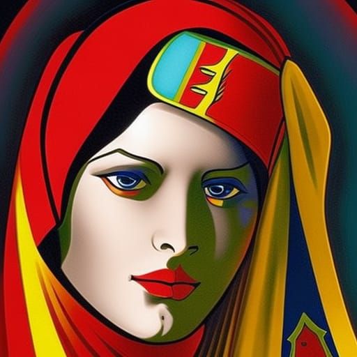 Louise Brooks as Joan of Arc: Abstract Expressionist Art