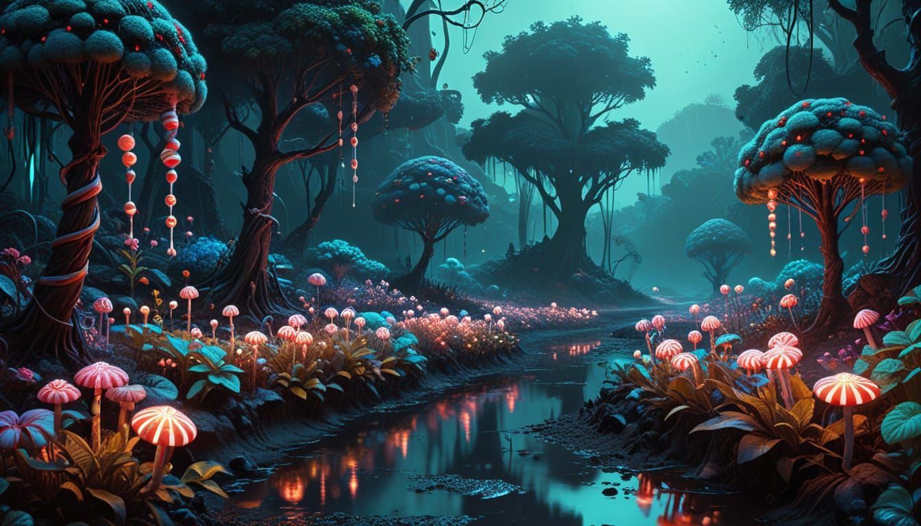 Ethereal Candy Cane Forest by Lemonade Creek