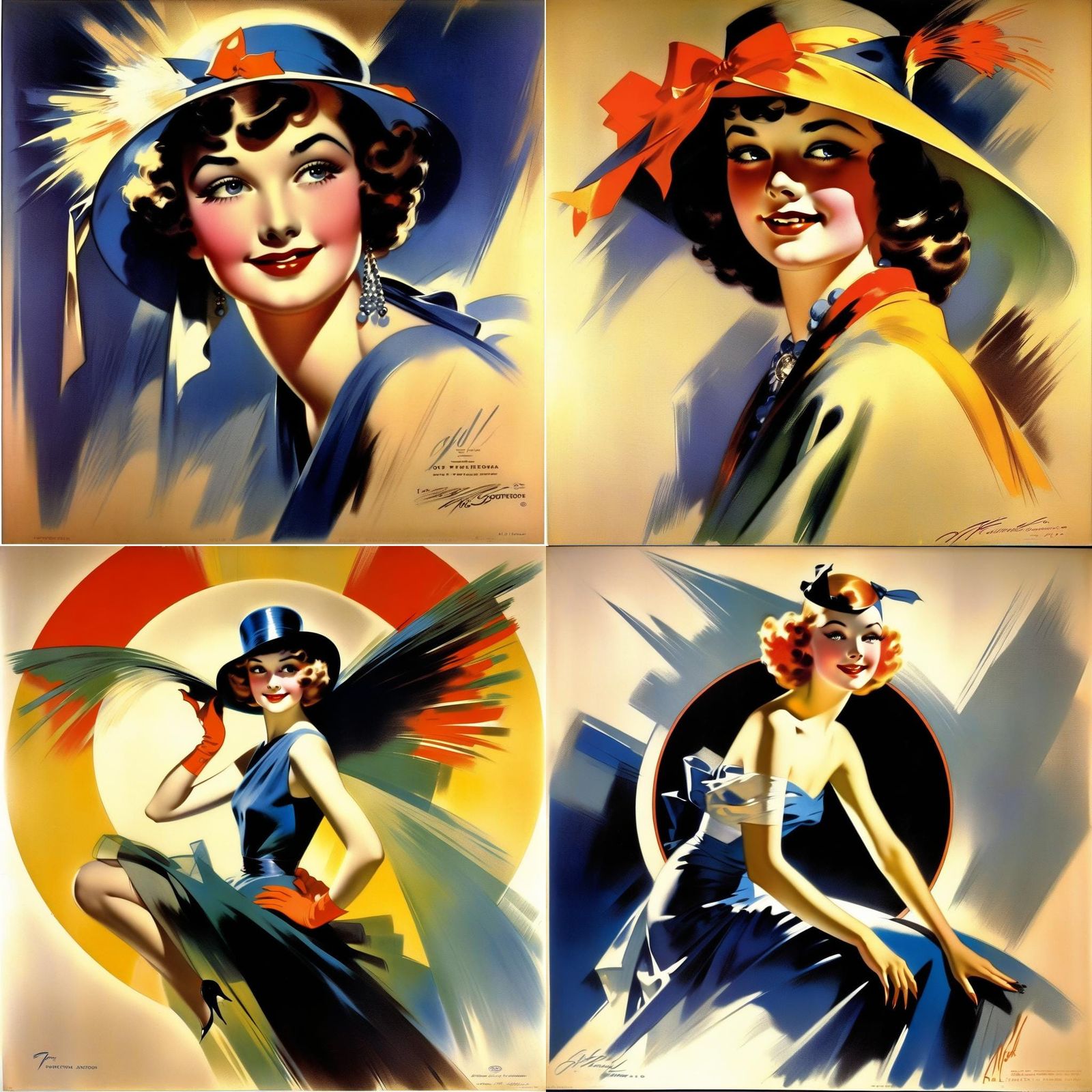 Glamorous Portrait in Classic Pin-Up Style