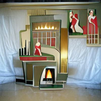 1950s christmas living room