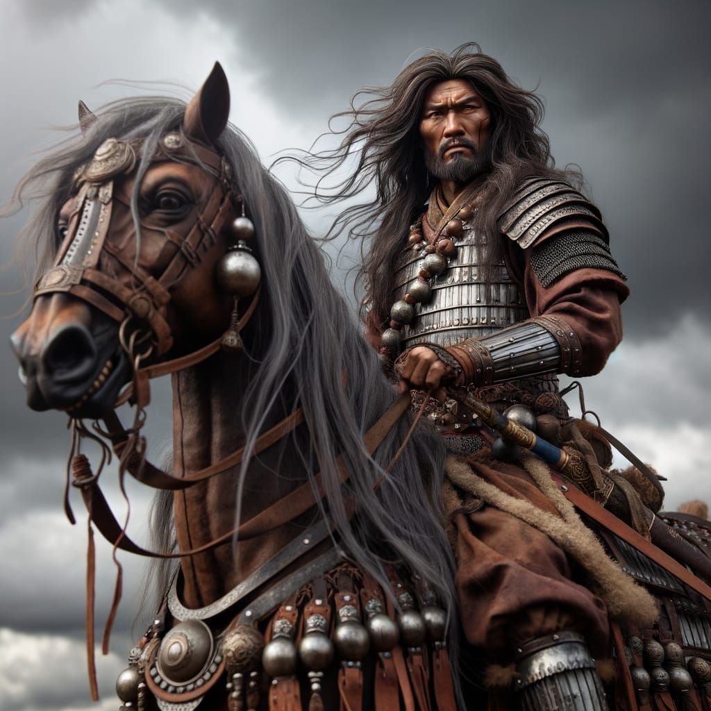 Fierce Mongolian Warlord Rides into Battle