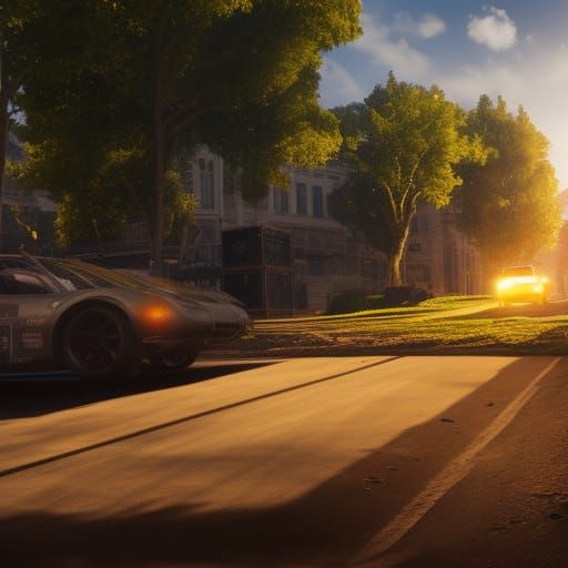 Dynamic 3D Finish Line in Cinematic Style