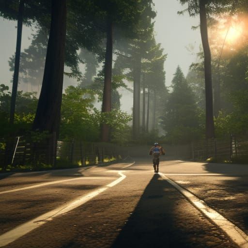 Photorealistic 3D Render of a Finish Line