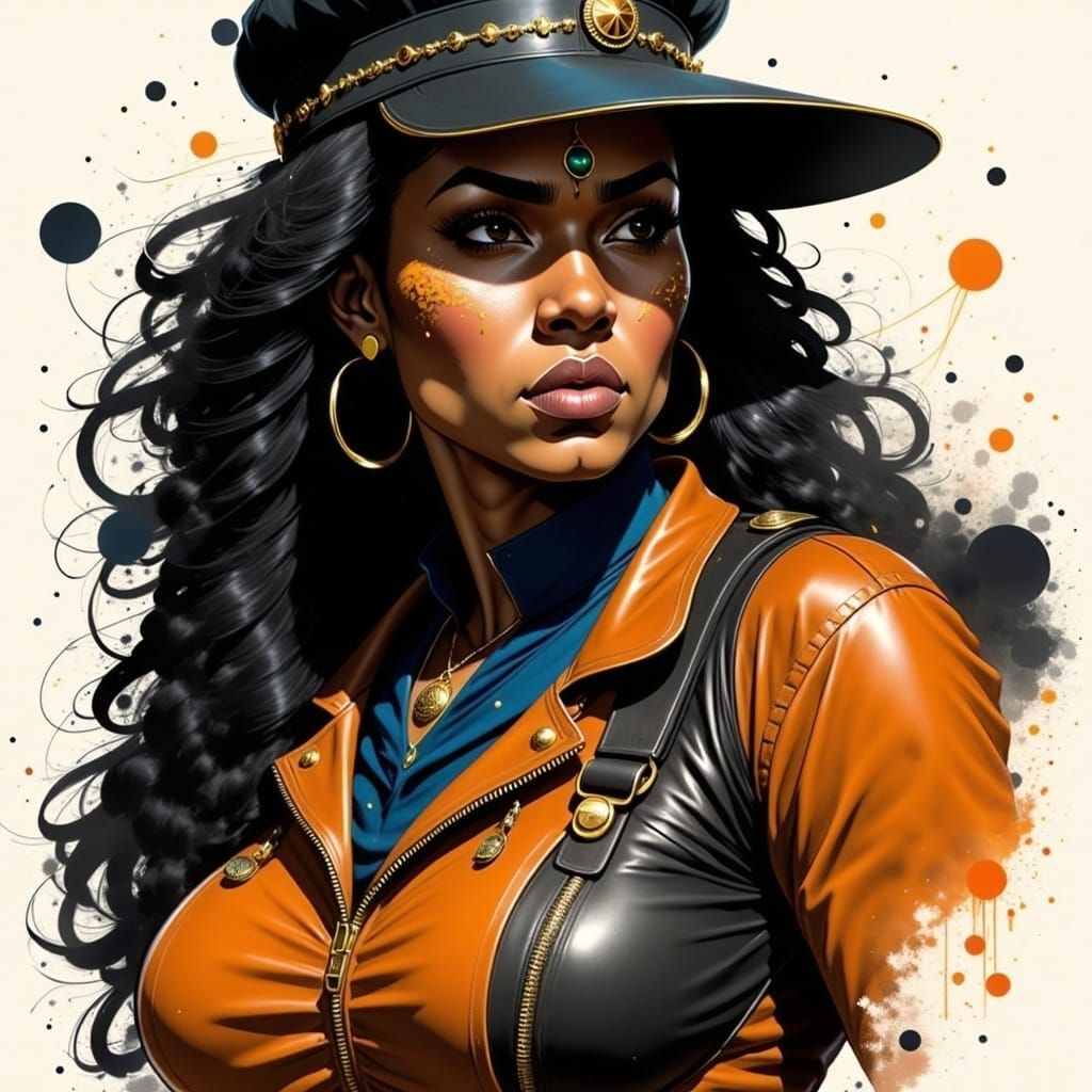 Expressive Portrait of Venezuelan Woman in Digital Art