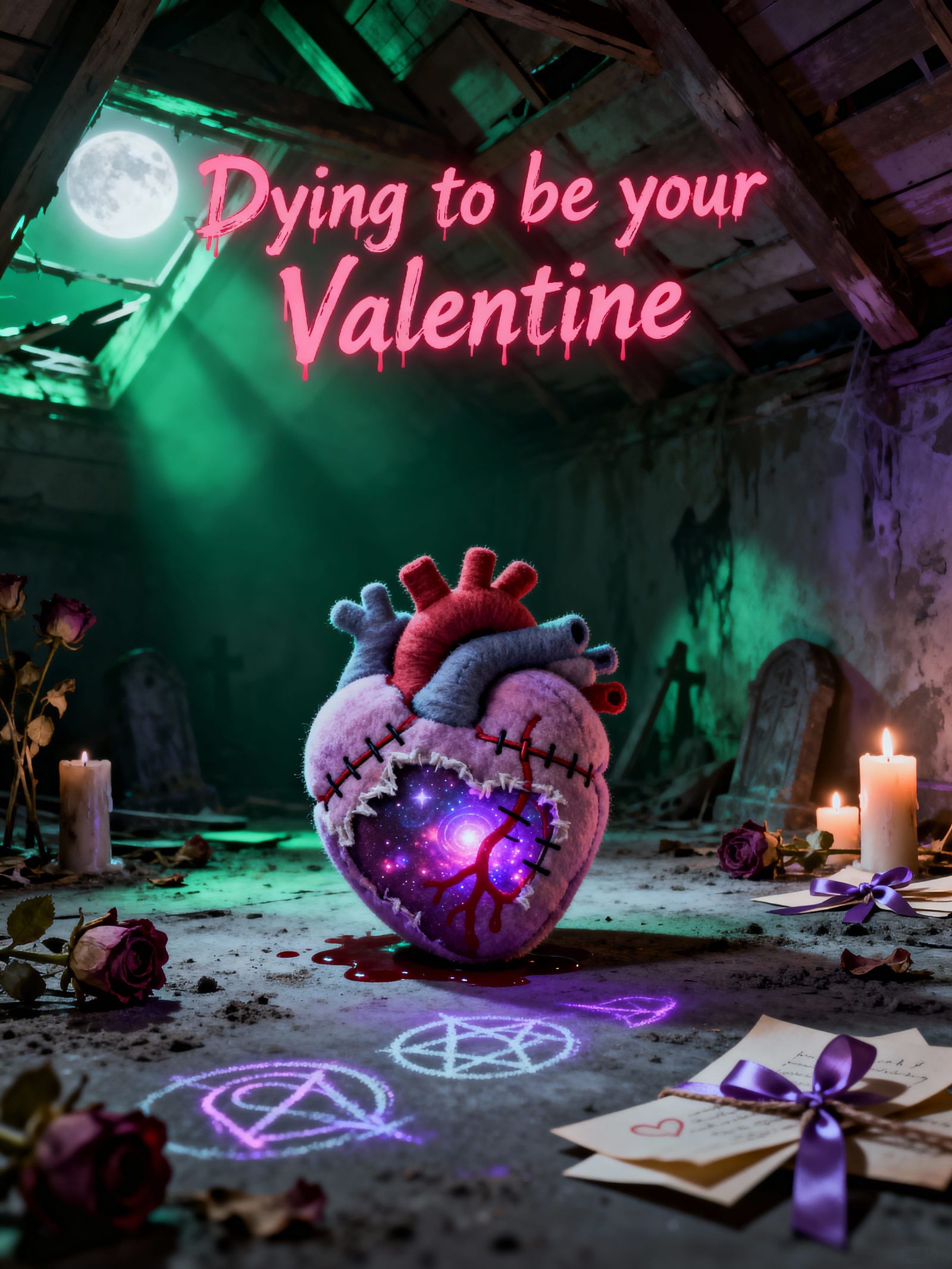 Cosmic Heart Plush Toy in Dusty Attic