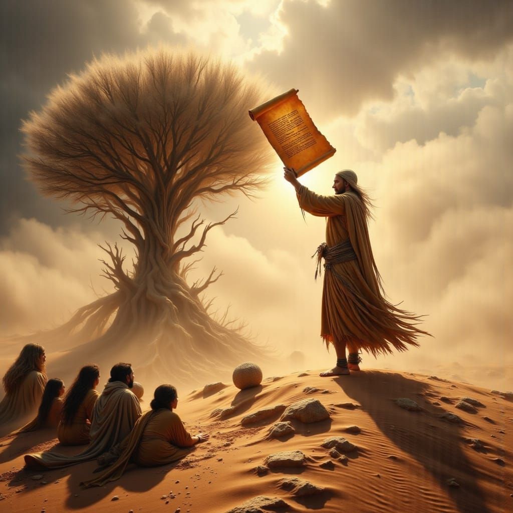 Ancient Desert Prophet Teaches by the Twisted Fig Trees