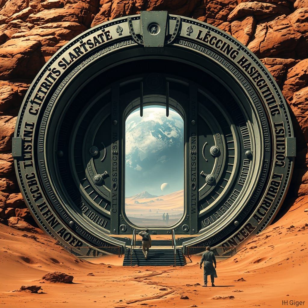 Gates of Mars: Alien Stargate in a Dystopian Aesthetic