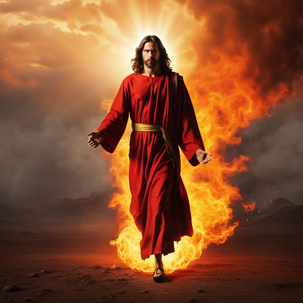 Jesus Christ Walks on Fire