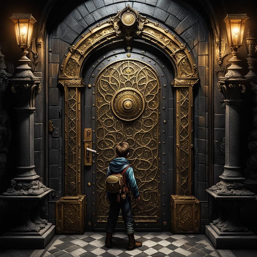 Boy Heist in Opulent Manor, Ethereal Fantasy Style