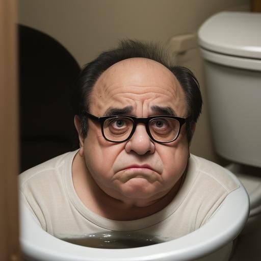 Angry Danny Devito Portrait in Sharp Focus