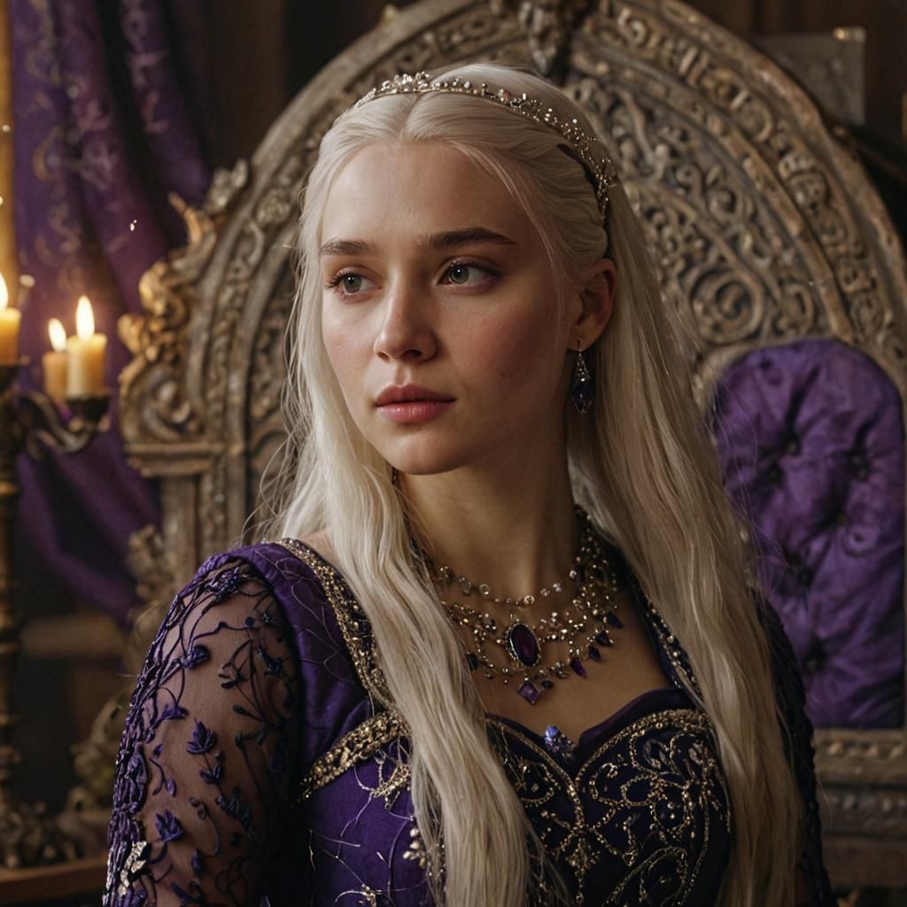 Beautiful Princess in Luxurious Medieval Room