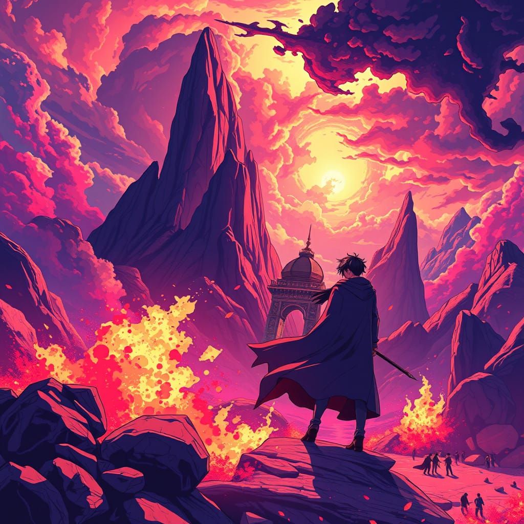 Epic Anime Masterpiece in the Style of Studio Trigger